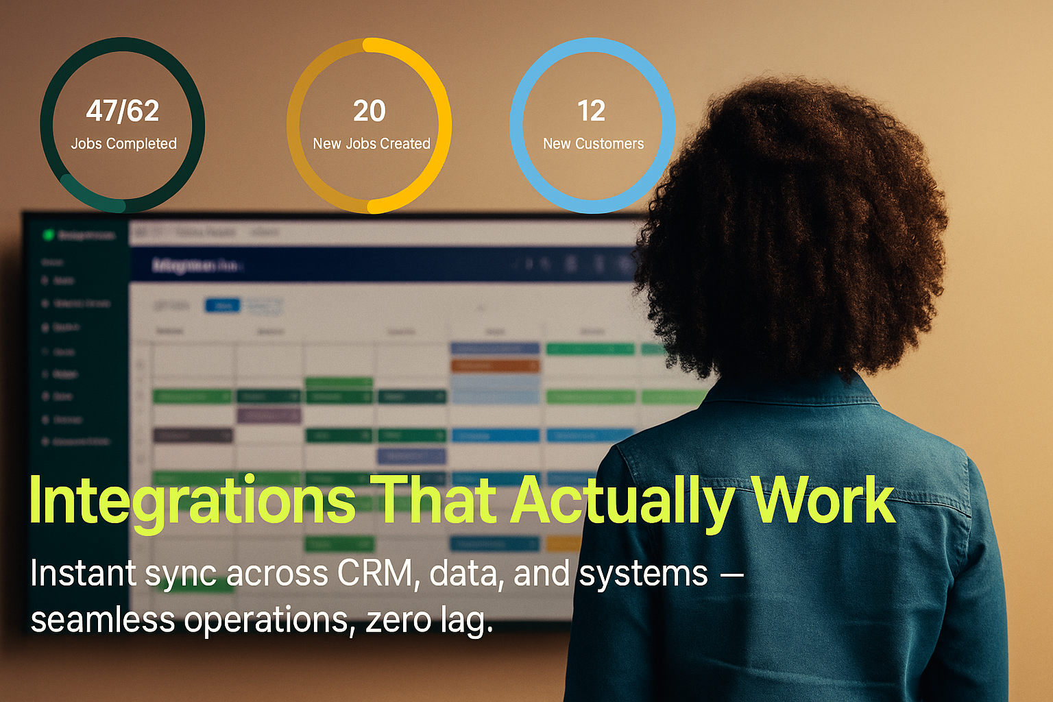 Hero Image Copy:

Alt Text:
Professional viewing AI automation dashboard showing workflow metrics, CRM integrations, and business analytics for Inland Empire small businesses